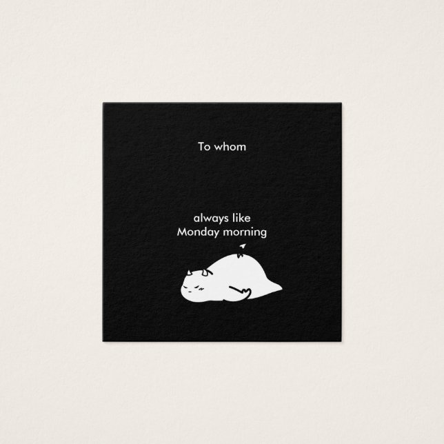 Monday Devil message (Front)