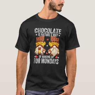 Monday Gnomes For Women And Men Brown Chocolate T-Shirt