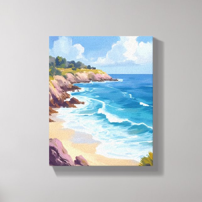 Monday in Malibu | Beach Cliffs CA Travel  Canvas Print (Front)