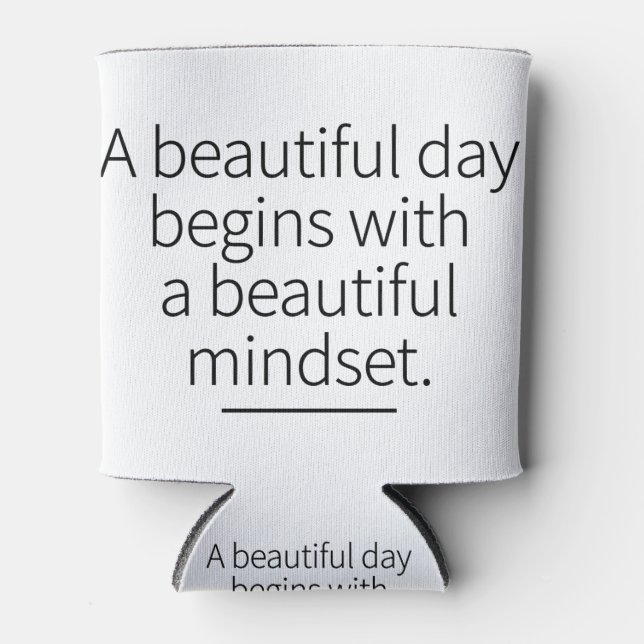 Monday Mindset Motivation Inspirational Art Can Cooler (Front)
