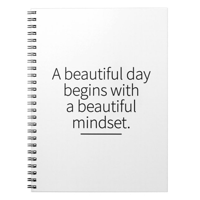 Monday Mindset Motivation Inspirational Art Notebook (Front)