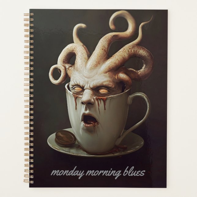 Monday morning blues caffeine level warning 2 planner (Front)