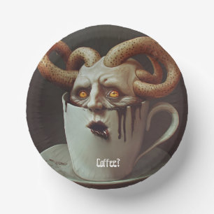 Monday morning blues paper plate