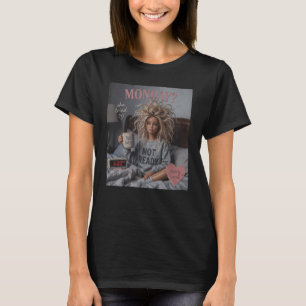 Monday? She Tried – Funny Tired Girl Coffee Humour T-Shirt