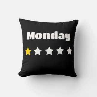 Monday sucks throw pillow
