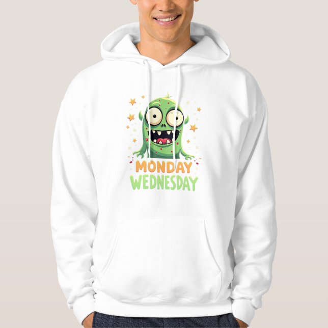 Monday to Wednesday Mood – Funny Monster Tee (Front)