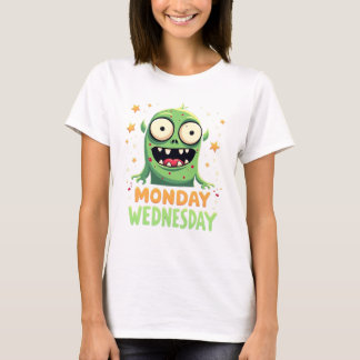 Monday to Wednesday Mood – Funny Monster Tee