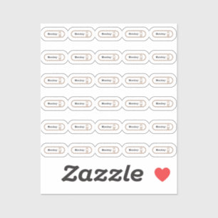 Monday week sticker sheet