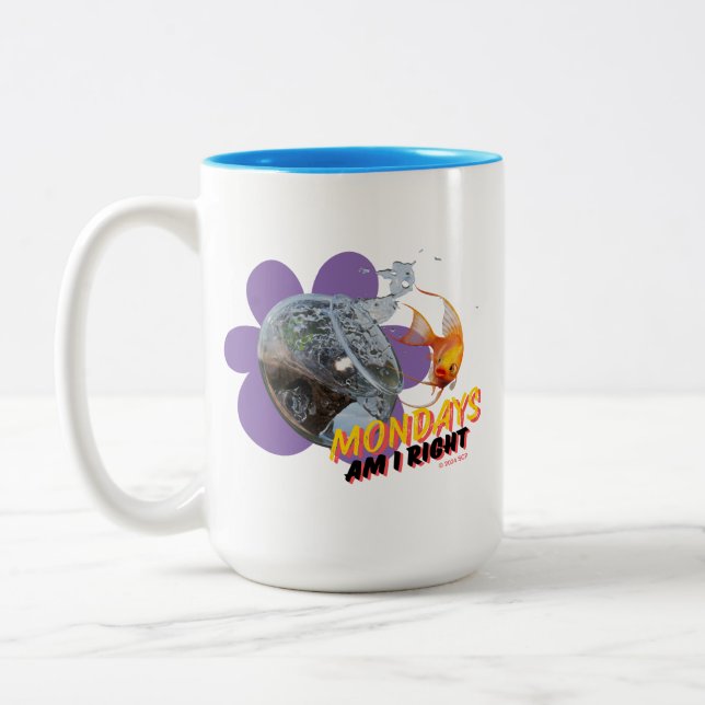 Mondays, Am I Right? Two-Tone Coffee Mug (Left)