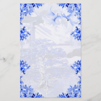 "Monde bleu de saule" papeterie élégante de 15 ~