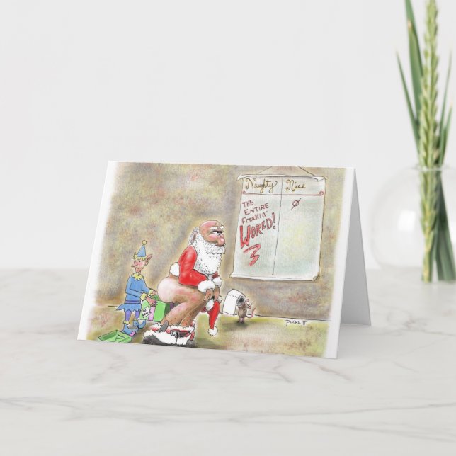 Monde coquin ! Carte de Noël (Devant)
