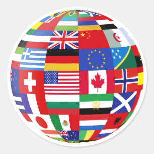 Monde de drapeaux Sticker