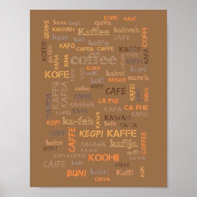 Monde du café affiche 8,5 x 11 (Devant)