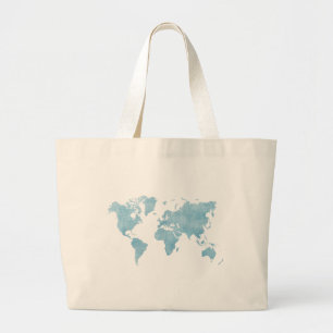Monde en Sac fourre-tout bleu