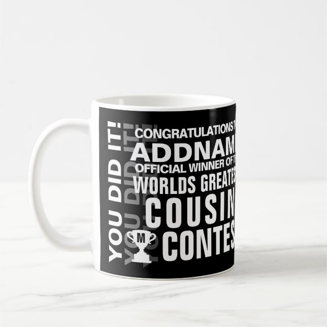 Monde le plus grand café de café Cousin Mug (Gauche)
