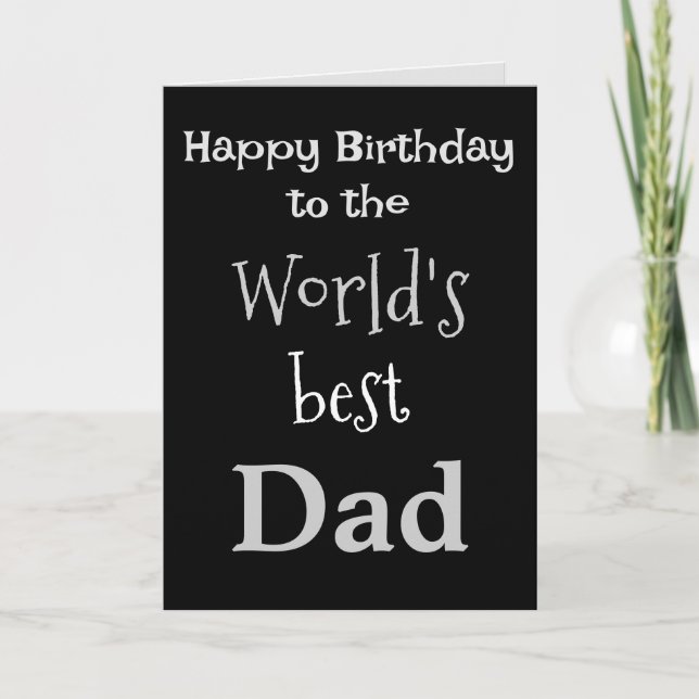 Monde meilleure carte d'anniversaire papa (Devant)