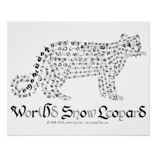 Monde Monde Poster Leopard de Neige