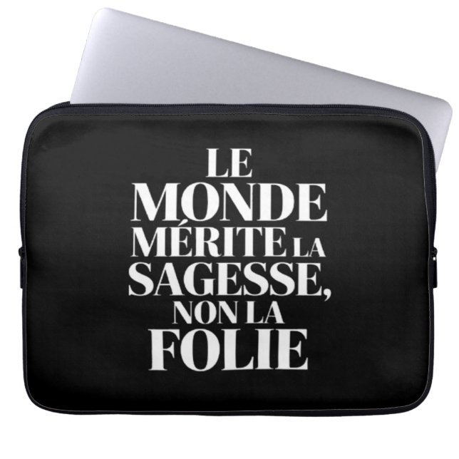 Monde sans stabilité laptop sleeve (Front)