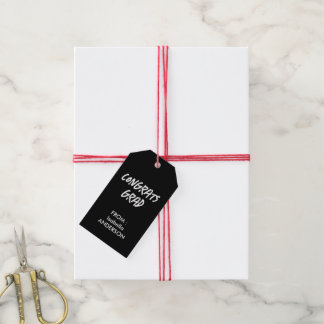 Mondern Black and White Graduation Gift Tags