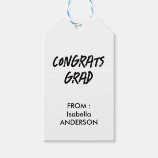 Mondern Black and White Graduation Gift Tags