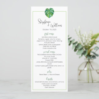 Mondern Tropical Menu - Flat Card