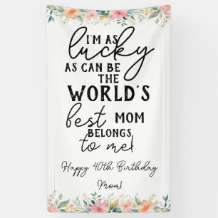 mondes meilleure mère bannière d'anniversaire 90e,