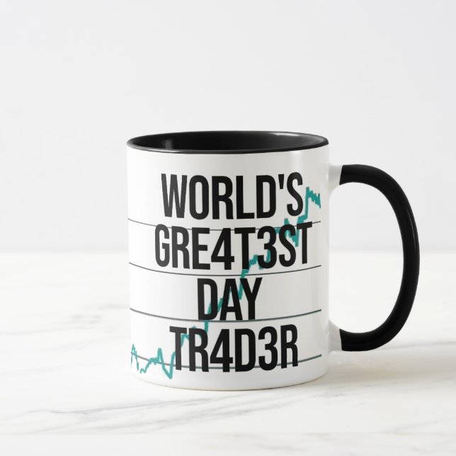 Mondes PERSONNALISÉS Meilleur Jour Trader Mug (Droite)