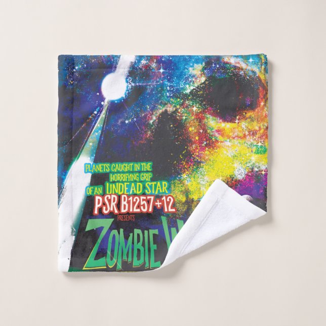 Mondes Zombie Galaxie d'Halloween (Gant de toilette)