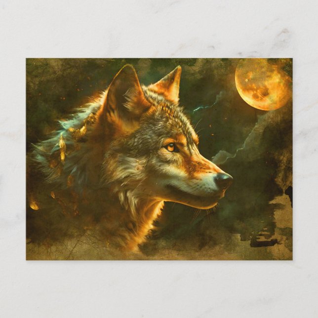 Mondlicht Wolf 2 Postcard (Front)