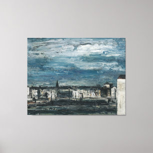 Mondnacht am Murufer in Graz Canvas Print