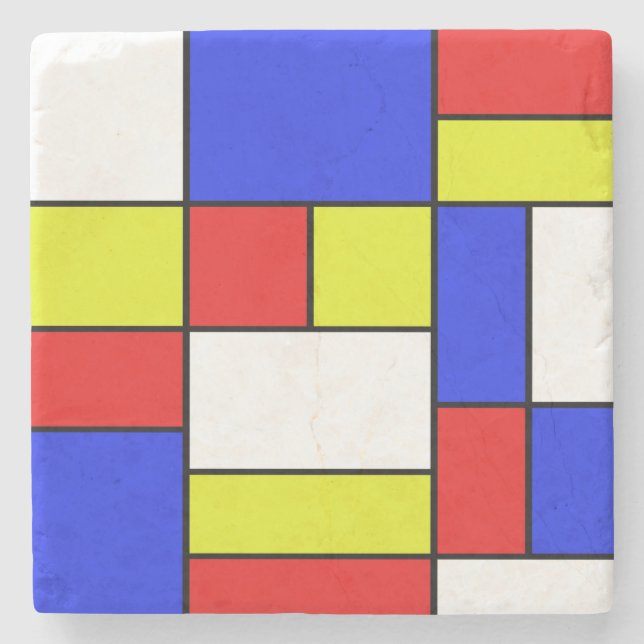 Mondriaan #19 stone coaster (Front)