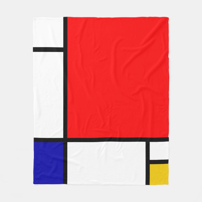 Mondrian 1 fleece blanket (Front)
