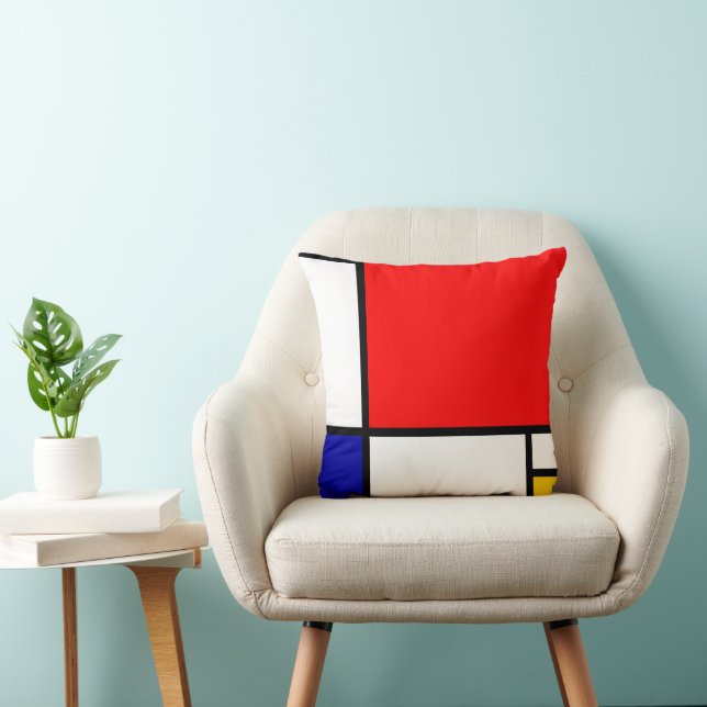 Mondrian 1 throw pillow (Chair)