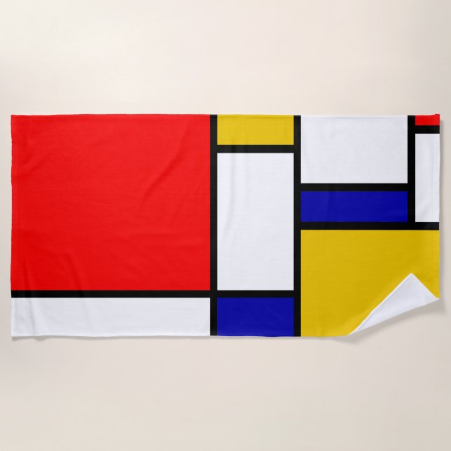 Mondrian 2 beach towel (Front)