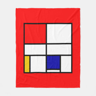 Mondrian 3 fleece blanket