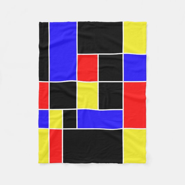 Mondrian #45 fleece blanket (Front)