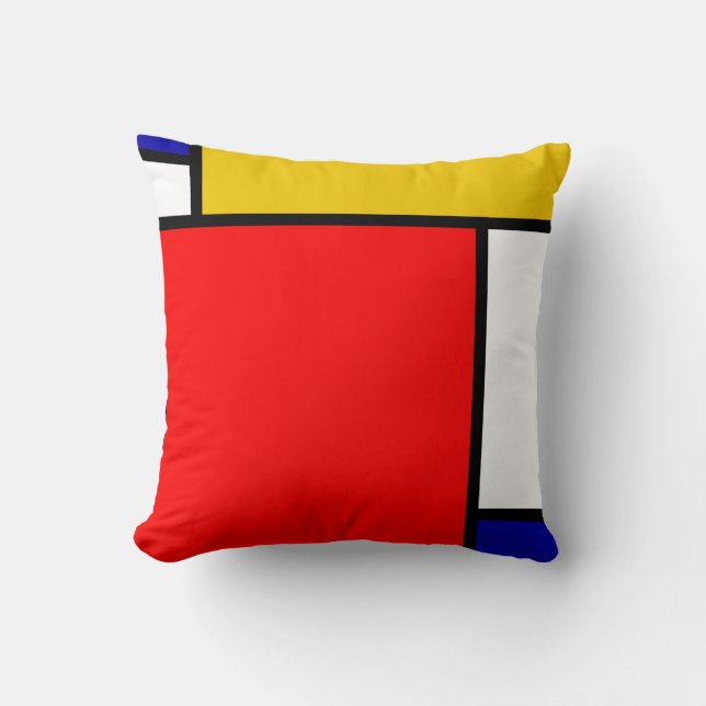 Mondrian 4 throw pillow (Front)