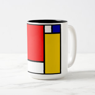 Mondrian 4 Two-Tone coffee mug