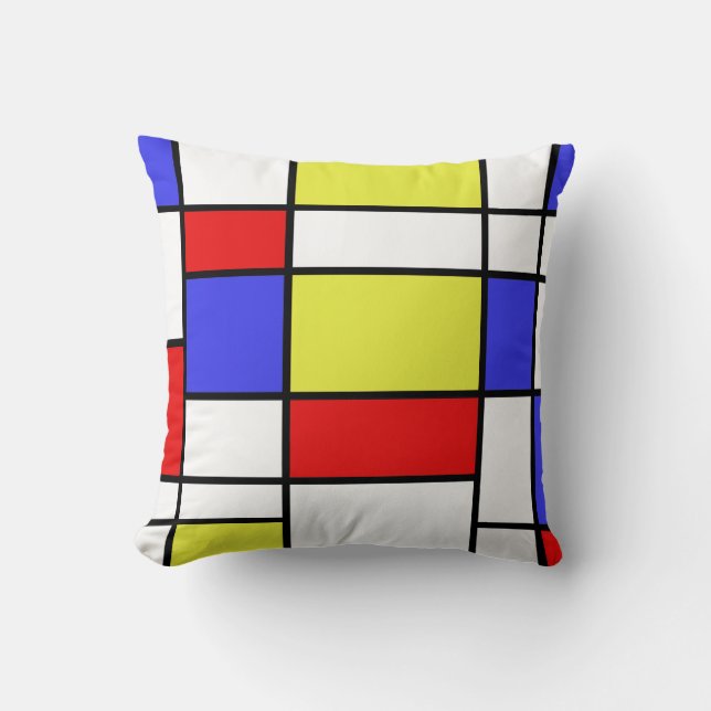 Mondrian #59 throw pillow (Front)