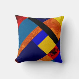 Mondrian #745 throw pillow