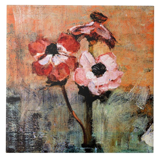 Mondrian - Anemones in a Vase Tile (Front)