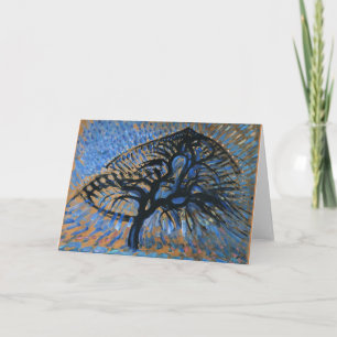 Mondrian - Apple Tree, pointillist version, Card