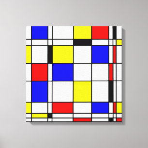Mondrian art style canvas print