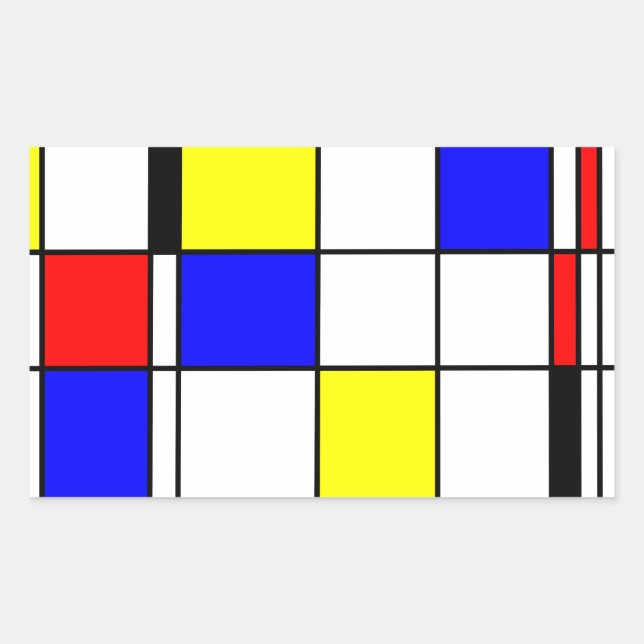 Mondrian art style sticker (Front)