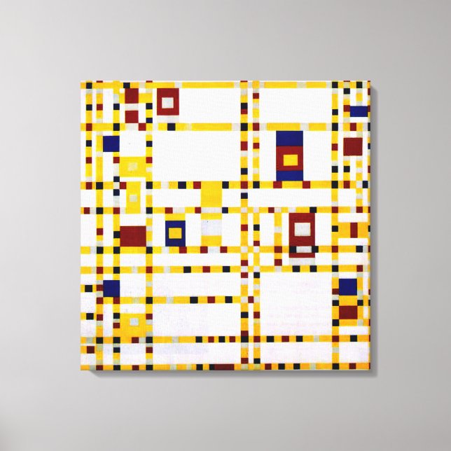 Mondrian - Broadway Boogie Woogie Canvas Print (Front)