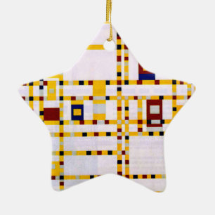 Mondrian - Broadway Boogie Woogie Ceramic Ornament