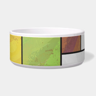 Mondrian Brown Yellow Green Print