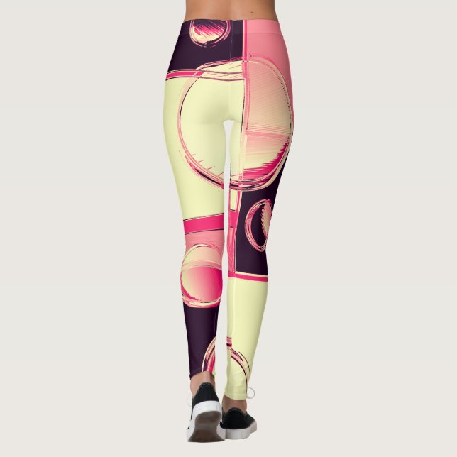 Mondrian & Bubbles Leggings (Back)