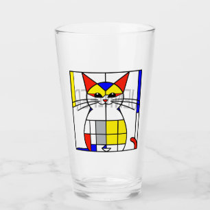 Mondrian cat glass