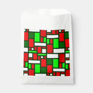 mondrian christmas modern art abstract favour bag